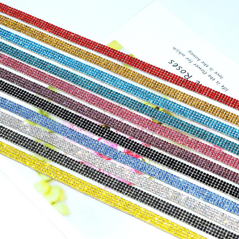 Eco-friendly Self-Adhesive Rhinestone Strip for Clothing, Shoes, Bags, Jewelry, and Toys