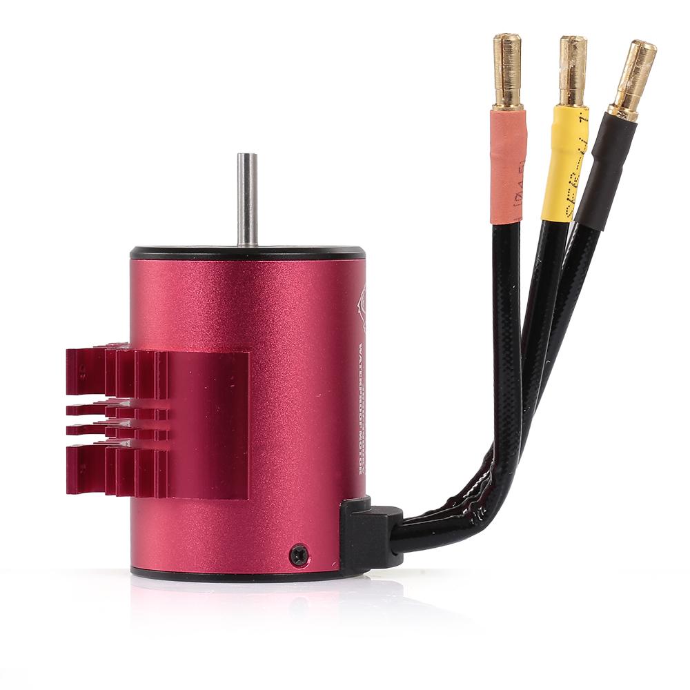 SURPASS HOBBY 3650 3900KV Brushless Motor with Heat Sink and 60A ESC with BEC Waterproof for 1/10