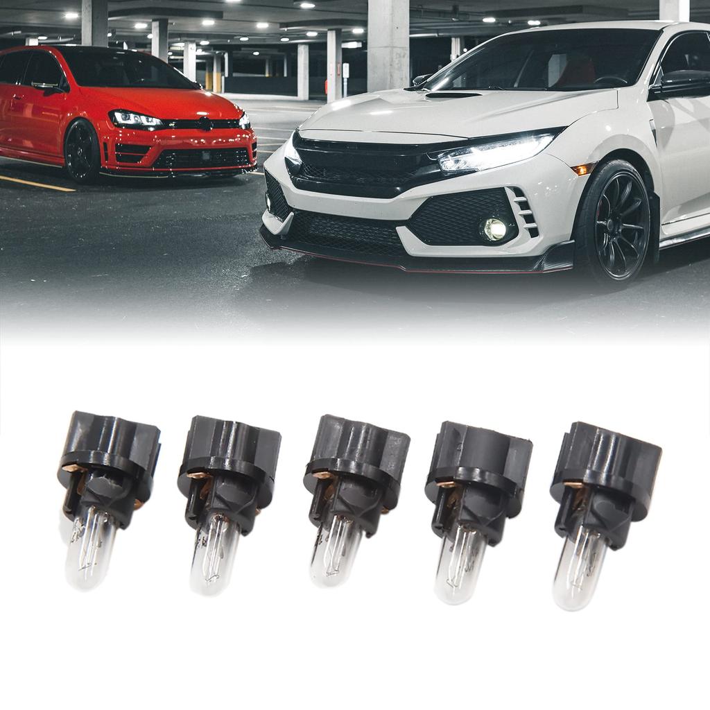 uxcell Car Light T5-V2 Amber LED Dashboard Indicator Signal Light Bulb for Car Interior 5pcs