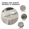 SEASHORE TREE Tablecloth, Stylish, 140x180cm, Linen-like, Dining Table Mat, Table Protection, Water-Repellent, Waterproof, Thick, Solid White, Washabl