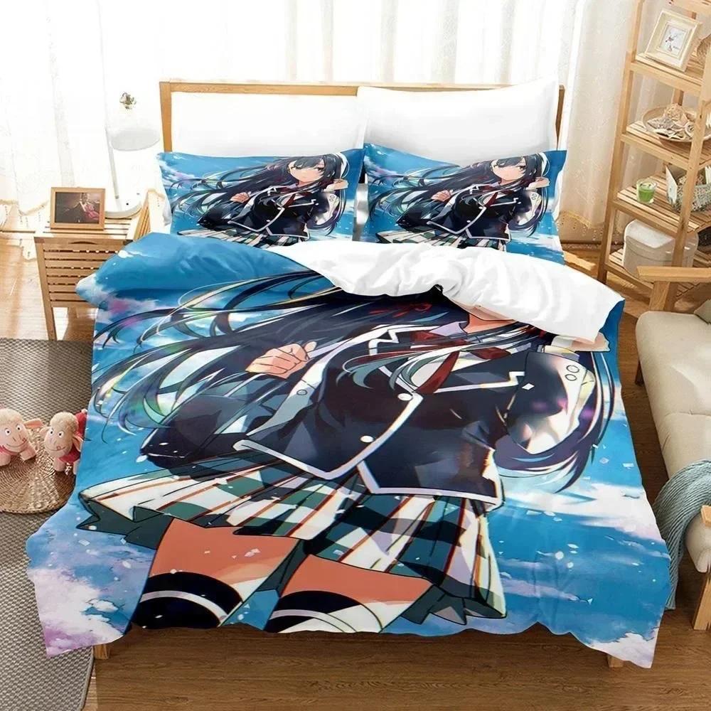 3d Anime My Teen Romantic Comedy SNAFU Bedding Set Single Twin Full Queen King Size Bed Set Adult Kid Bedroom Duvet Cover Sets