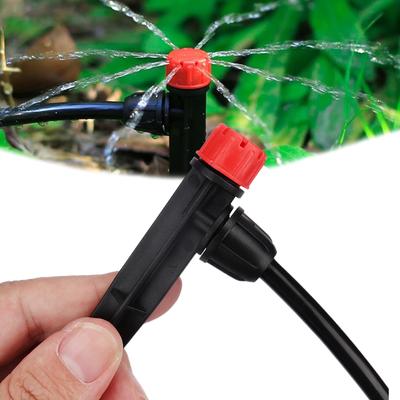 Drip Irrigation Emitters Adjustable with Stake for 1/4" Drip Irrigation Tubing Irrigation Drippers for Garden Watering System