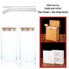 Borosilicate Glass Cola Cup with Bamboo Lid & Straw - Heat Resistant Coffee Cup
