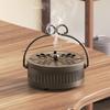 Portable Fireproof Retro Mosquito Coil Burner with Lid - Outdoor Anti-Scald Sandalwood Holder Tray