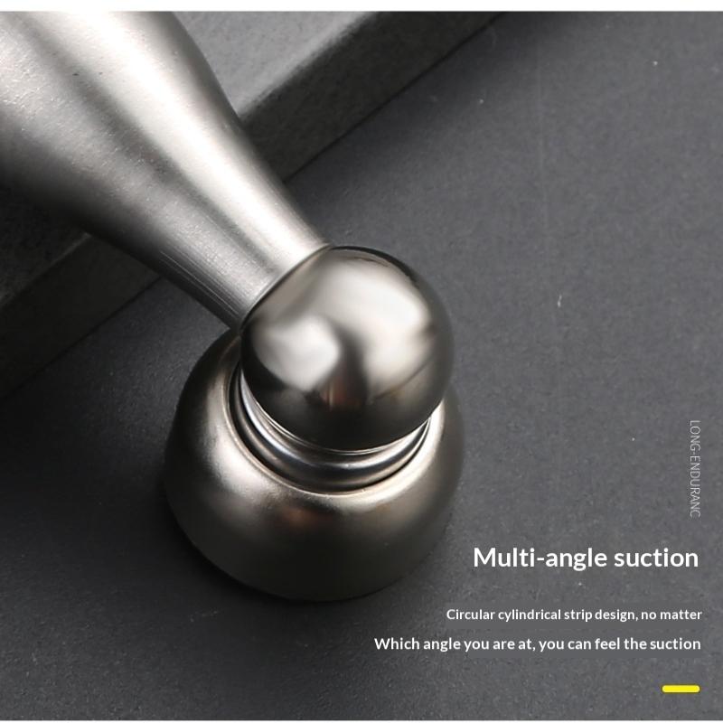 New Stainless Steel Magnetic Door Stopper Sticker Toilet Glass Hidden Door Holders Catch Floor Doorstop Door Hardware