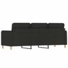 Vidaxl 3-Seater Sofa, Black, 180 Cm, Upholstered In Fabric