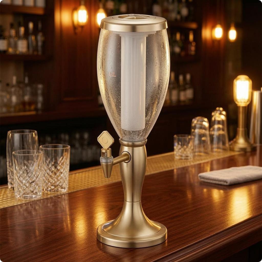 Illuminated Beer Dispenser Column Ice Light Single