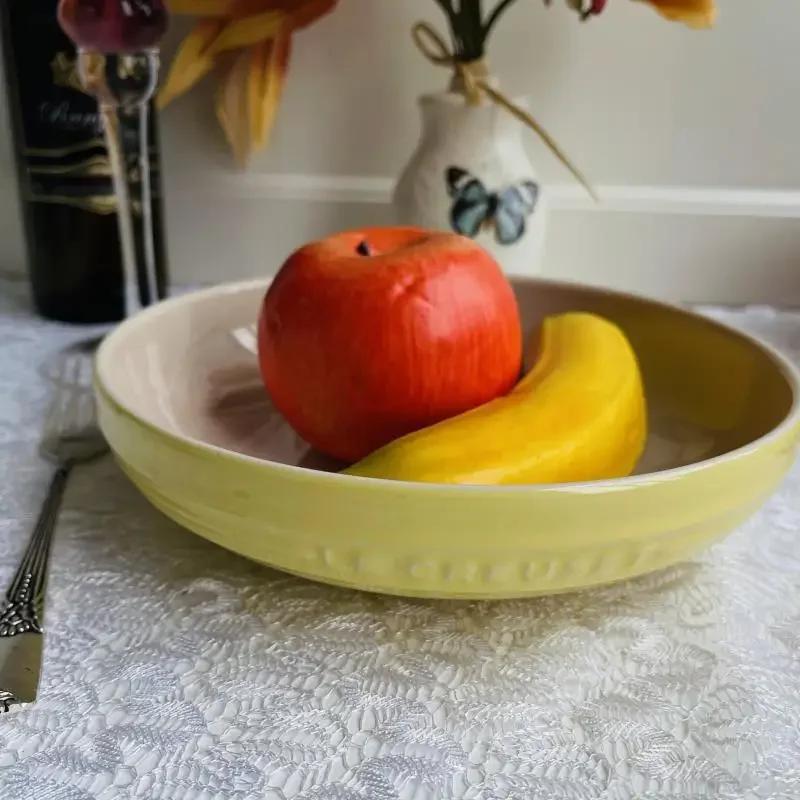 Francouzský 8palcový hluboký talíř na smaženou zeleninu s hlubokým dnem 20 cm průměr Výška 5,5 cm Jídlo Domácí nádobí