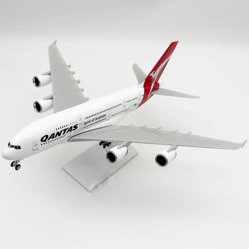 Souvenir Plane Toy 1/240 Scale A380 380 Australia Airlines Aviation Resin Plastic 30CM Airplane Model Display Gift