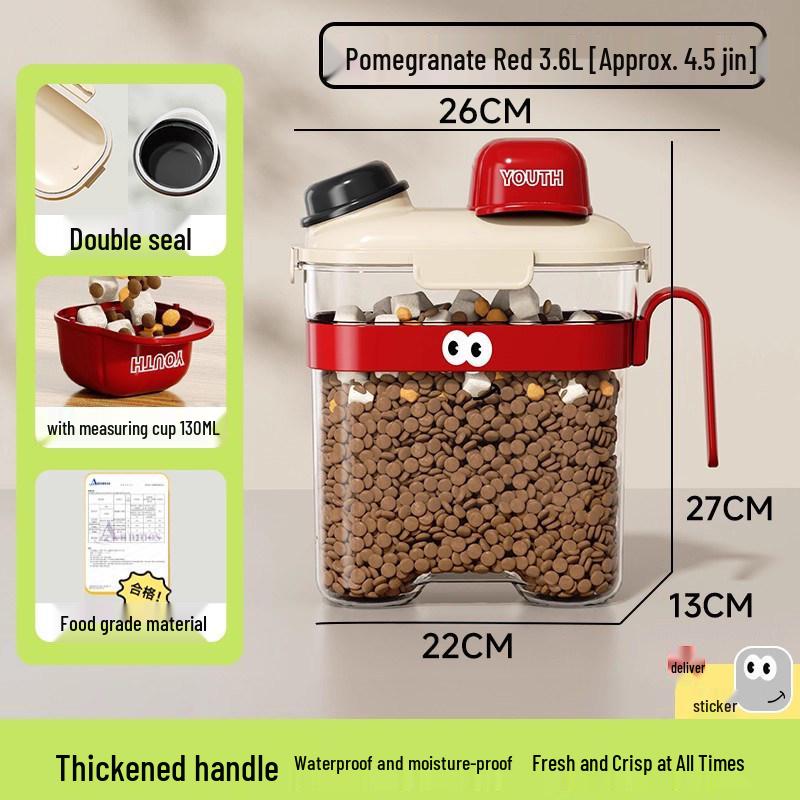 Rotatable Household Rice and Grain Storage Box: Insect & Moisture-Proof, Sealed, Compartmented Bucket