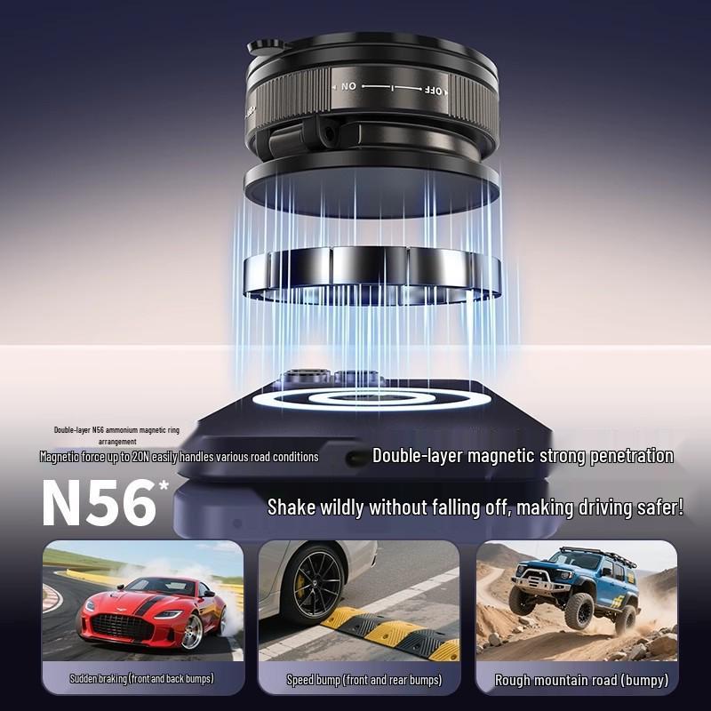 2025 Magnetic Car Phone Holder with Vacuum Suction - Magsafe Compatible for In-Car Navigation