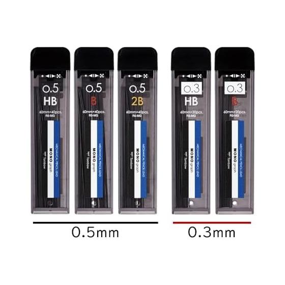 Tombow Pencil Lead MONOgraph MG HB 0.3mm 5-Pack Smooth Writing Strong Lead Dark Lines Double Guide Case