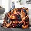 Custom Name Cartoon Character Collection blanket for Couch & Bed, Plush Cozy Fuzzy Blanket Super Soft & Warm Blankets for Fall and Winter. 090862