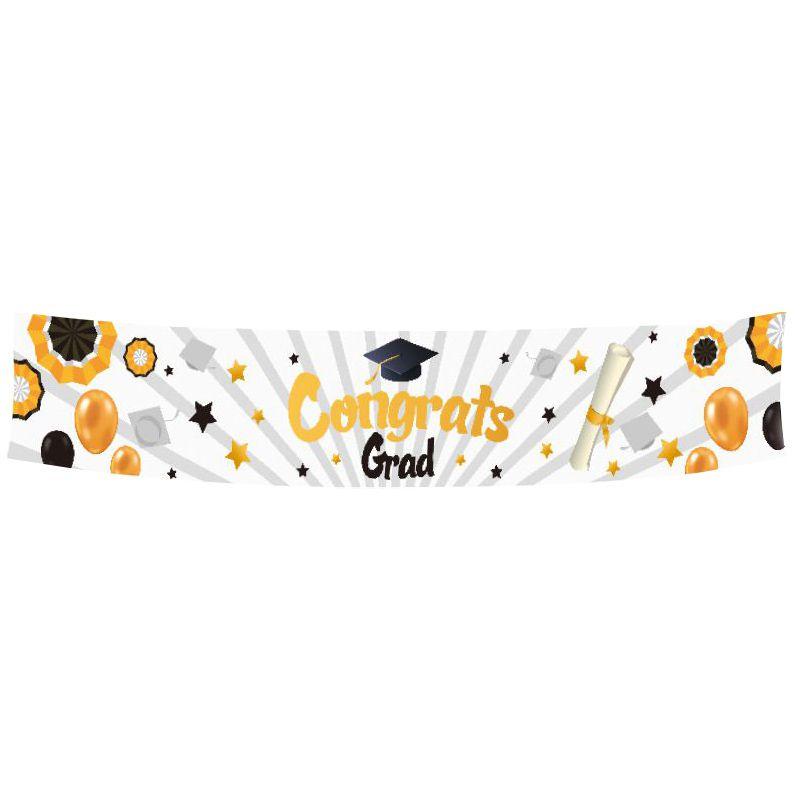 Extra Large Merry Christmas Banner Sign With Eye-catching Red Colors And Jolly Santa Imagery