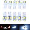 10Pcs White T10 Wedge 5-Smd 5050 5W5 Led License Plate Bulbs Indicator Light