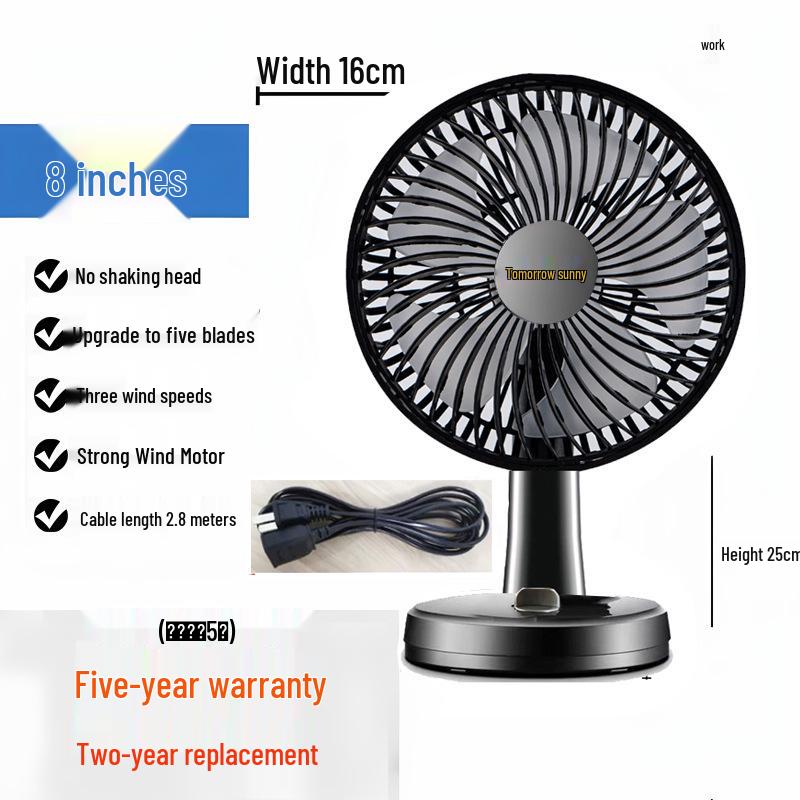 Tichý 16palcový oscilační stolní ventilátor pro domácnost, kancelář, studentskou kolej nebo k použití u postele