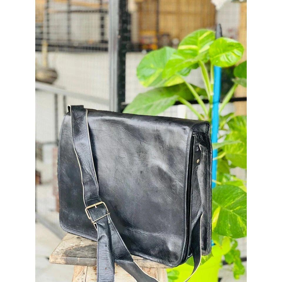 Vintage Inspire Leather Laptop Messenger Handmade Briefcase Bag Satchel
