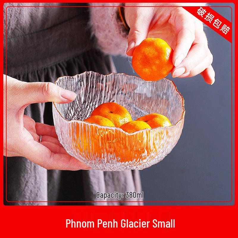 2024 Luxury Glass Fruit Plate for Living Room Coffee Table - Ideal for Snacks and Dried Fruits