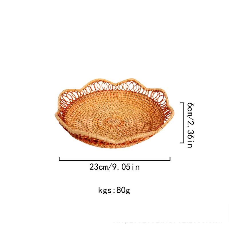 Handwoven Rattan Fruit Storage Basket