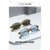 Retro-style, artistic, UV-protective sunglasses, trendy square-frame sunglasses for men and women
