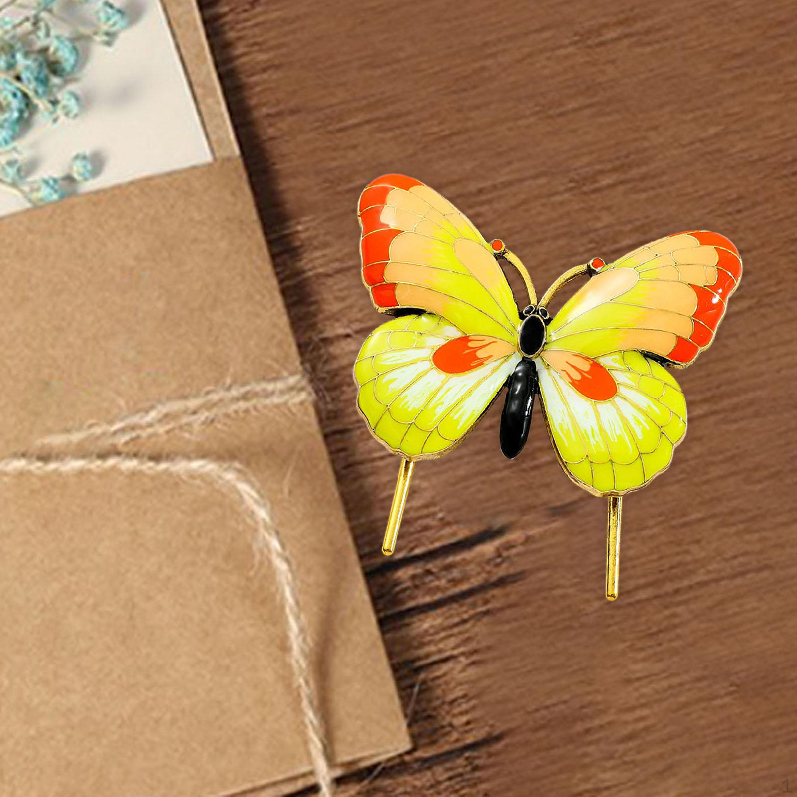 

Butterfly Design Metal Bookmark for Book Lovers And Teachers жовтий