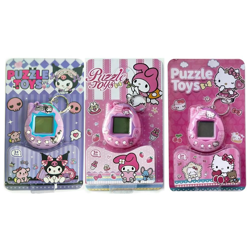 Sanrio  Virtual Pet Mini Game Console Kuromi Original Cartoon Toys  Keychains Toys Birthday Gifts