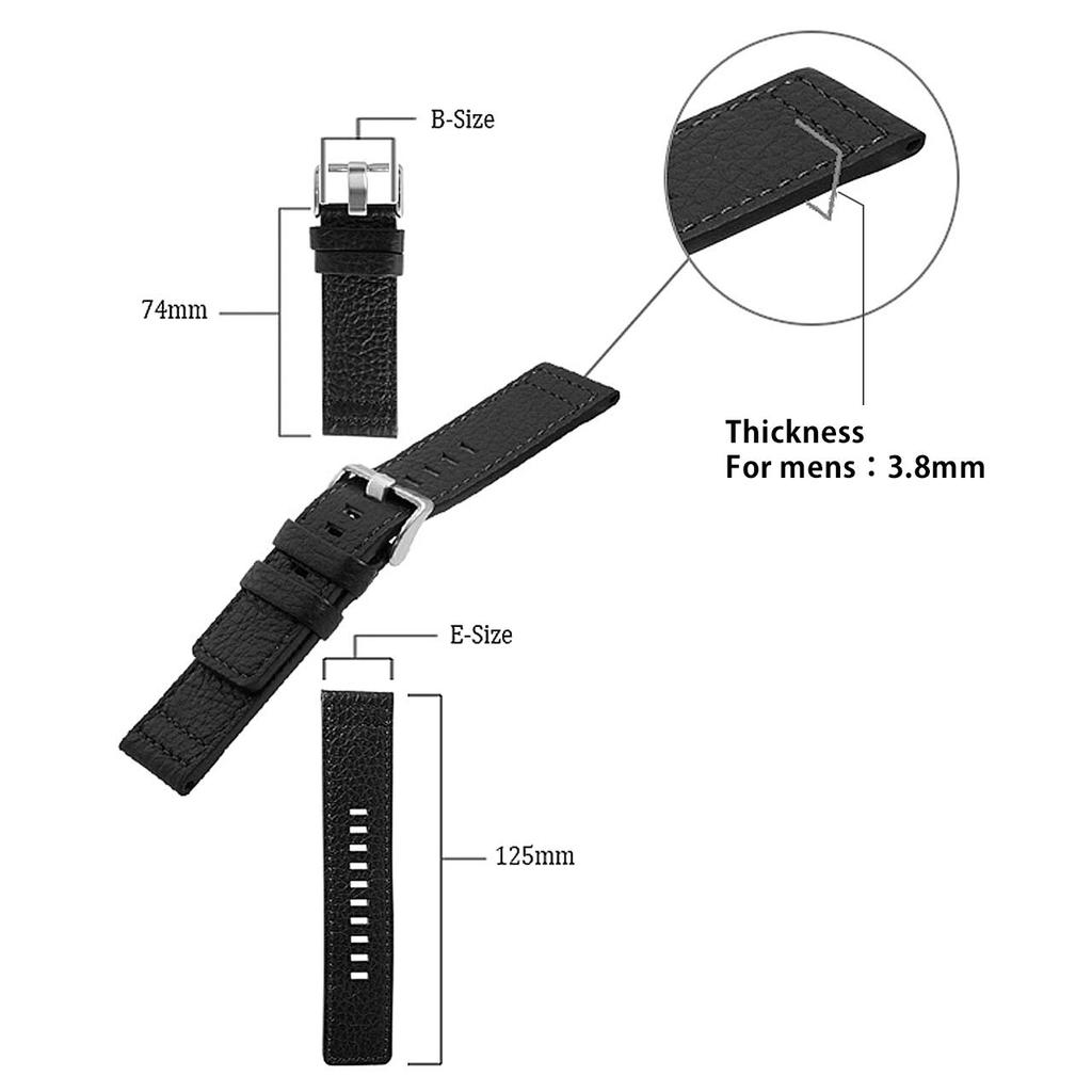 CASSIS ROTA Calfskin Watch with Replacement U1006226017024 Strap, 24mm, White, Tool,