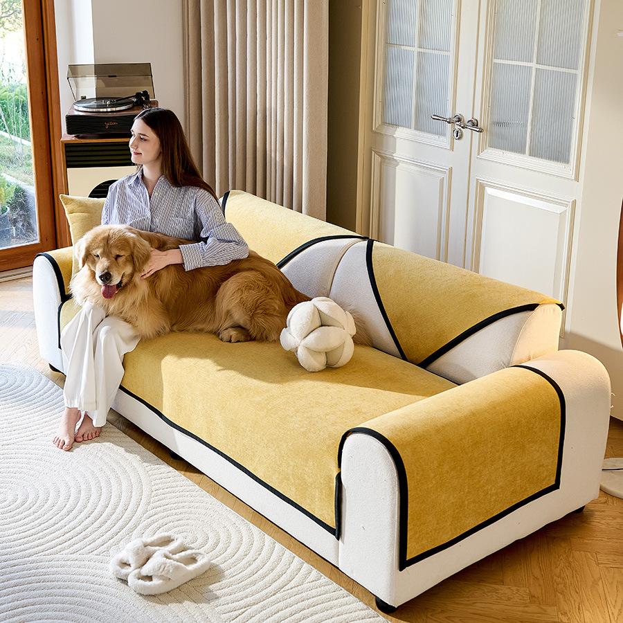 Cream Blizzard Neil Cushion Non-Slip Sofa Cover Modern Home Furnishing Universal Four Seasons Backrest Cover Breathable Sofa Cushion