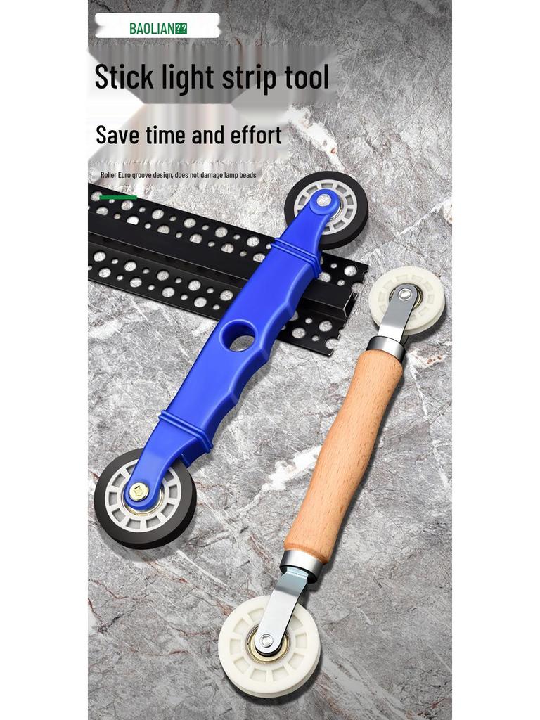 Low-Voltage Light Strip Solid Wood Pressure Roller - Universal Installation Tool