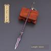 22cm Gold Spear Full Metal Lance Ancient Cold Weapon Model Ornament Toys for Men Boy Child Replica Miniatures With Fringe