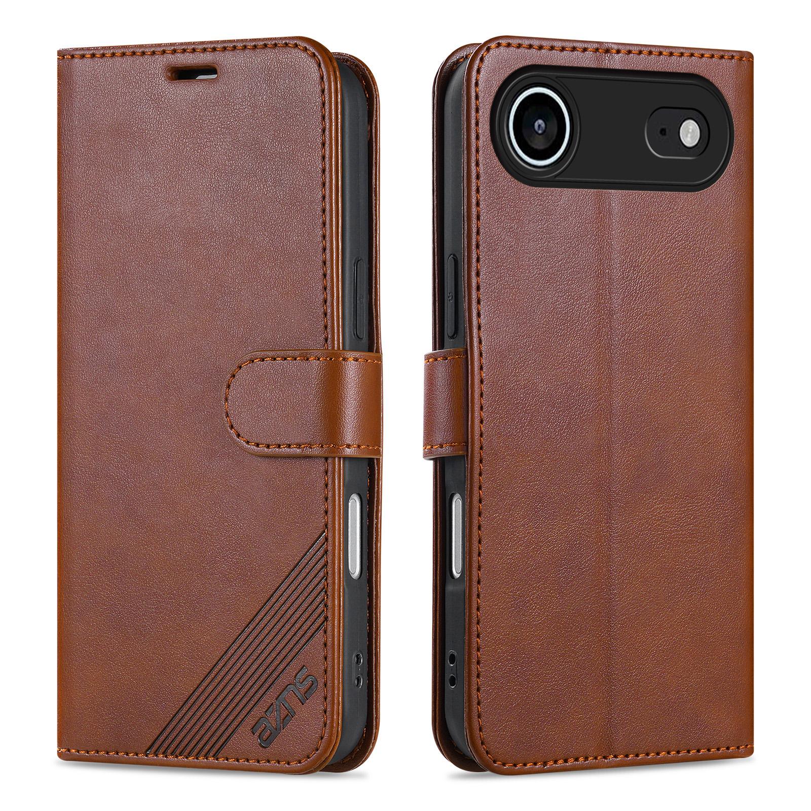 AZNS For iPhone Air Case Anti-Scratch PU Leather Stand Wallet Phone Cover A