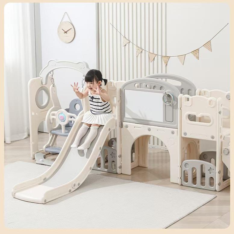 Kids' Indoor Slide & Swing Climbing Toy Set for Ages 1-7