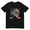 USA Goalie Helmet Ice Hockey Shirt 4th of July Sportswear T-Shirt