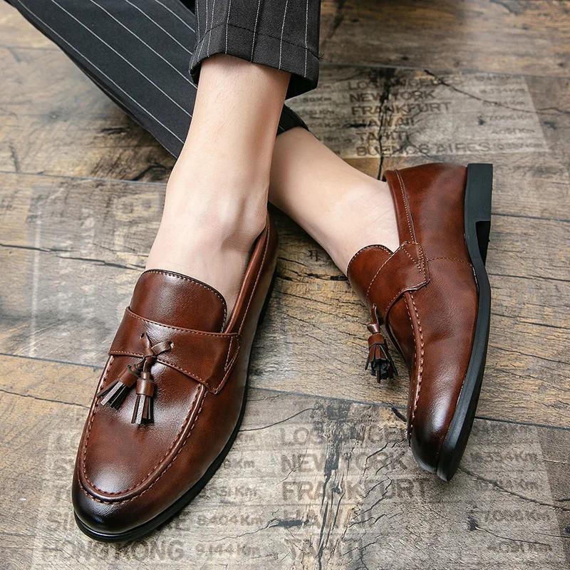 Casual Business Leather Shoes Men Classic Men's Dress Shoes  Social Leather Shoes Men Office Loafers