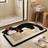 Absorbent Cartoon Cat Carpet Irregular Shaped Shower Carpet Soft Bathroom Floor Mat  Bedroom