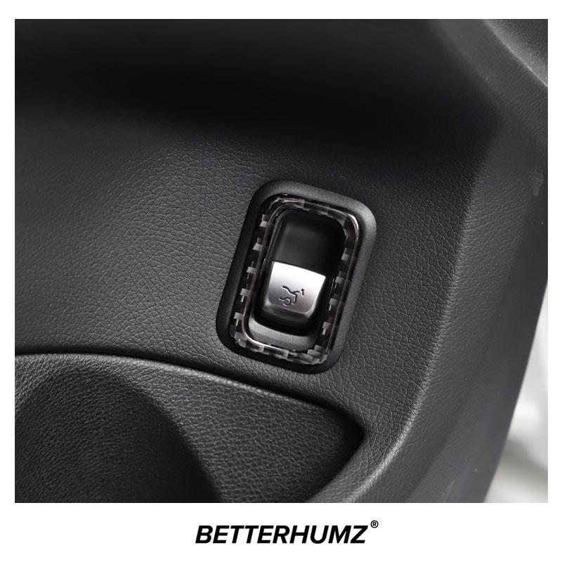 For Mercedes Benz W205 C180 C200 C300 C Class 2017-2025 Carbon Fiber Car Interior Rear Trunk Switch Button Trim Frame Stickers