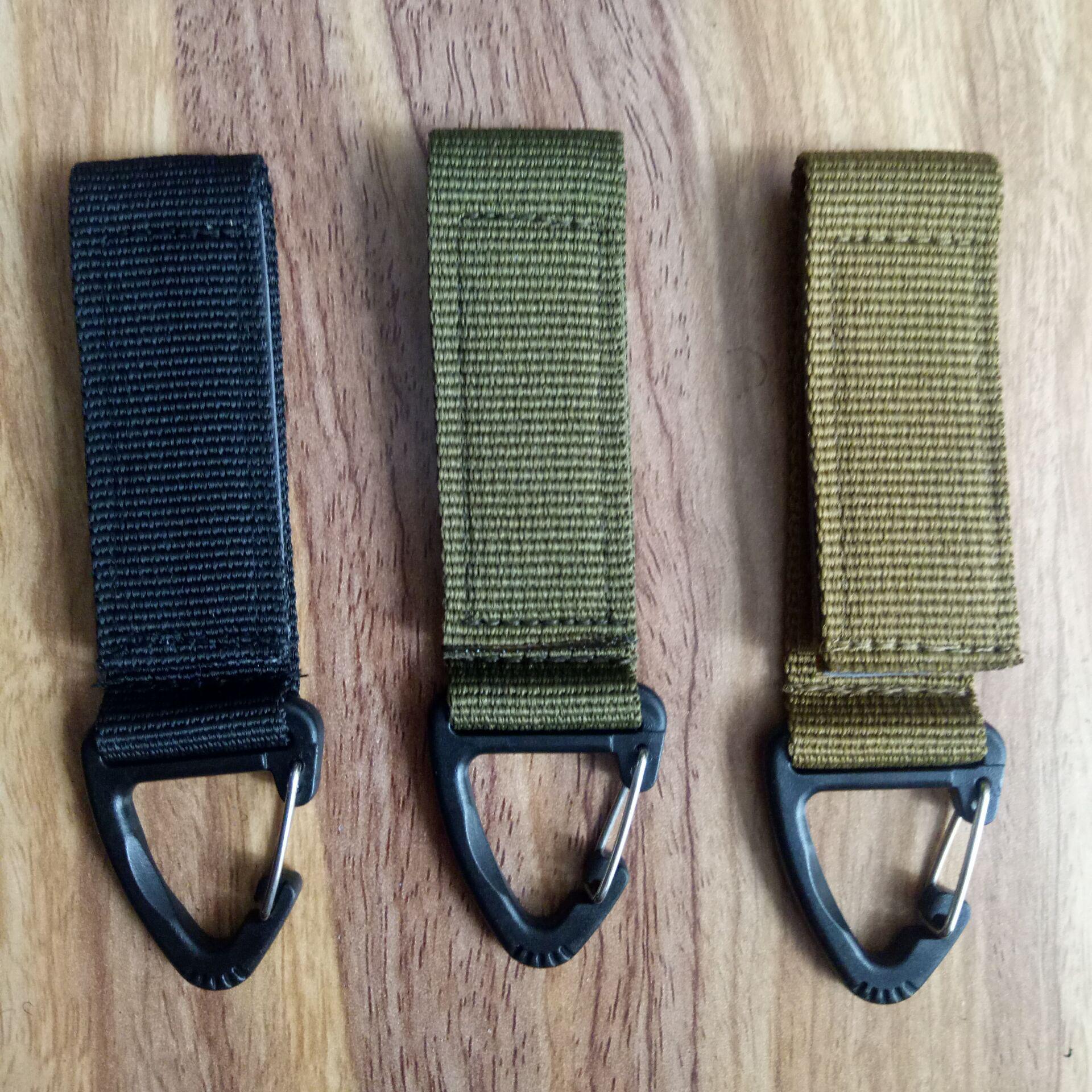 Outdoor Tactical Nylon Keychain Triangle Buckle Hook Triangle Hook