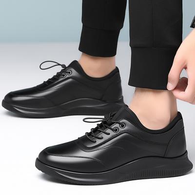 Men Dress Shoe Leather Men's Comfortable Low-top British Casual Shoes Black Outdoor Platform Man Formal Shoes Men Sneakers