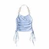 Trendy Women's Sexy Halter Crop Top Vest - High Waist, Dual Layer Summer Style