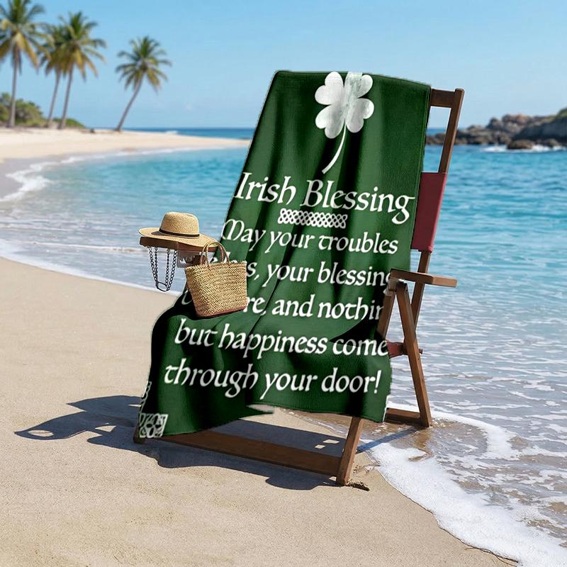 Irish Fashion Beach Towel: Ideal for Summer Adventures Soft, absorbent and quick drying suitable for swimming and bathing