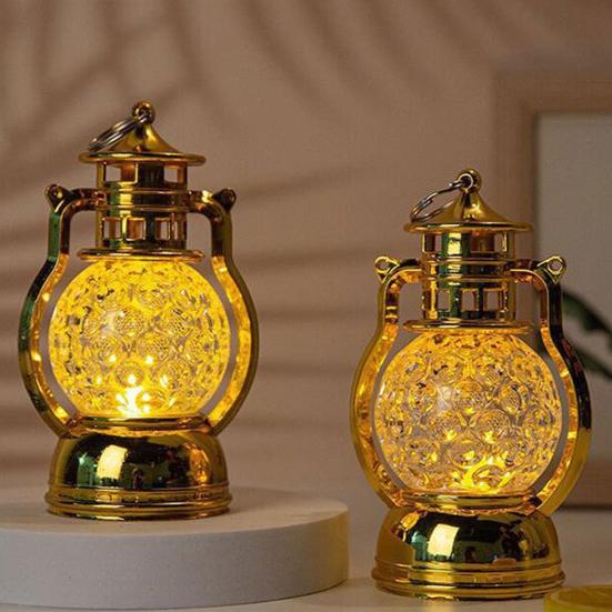 LED Christmas Night Lamp Flame-Free Warm Glow Creative Honeycomb Design Retro Night Light for Home Room Decor