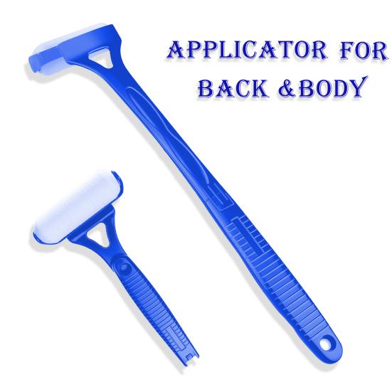 Bear Back Lotion Applicator with Reusable Rollers Foldable Long Handle Smooth Application Lotion Roller