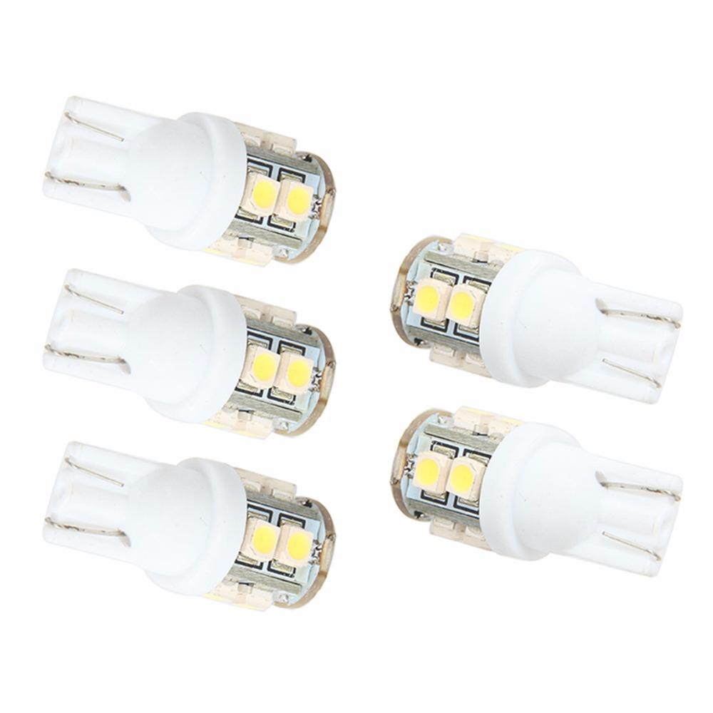 5 tükki 10SMD 1210 194 168 192 W5w SMD kuppel-indeks auto LED-lambi pirnid kiilukujuline valge valgus DC12V auto signaal-pidurituled