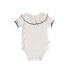 Baby Romper A Pure Cotton Short-sleeved Spring and Summer Baby Clothes for Boys and Girls Baby Lace Collar Triangle Romper