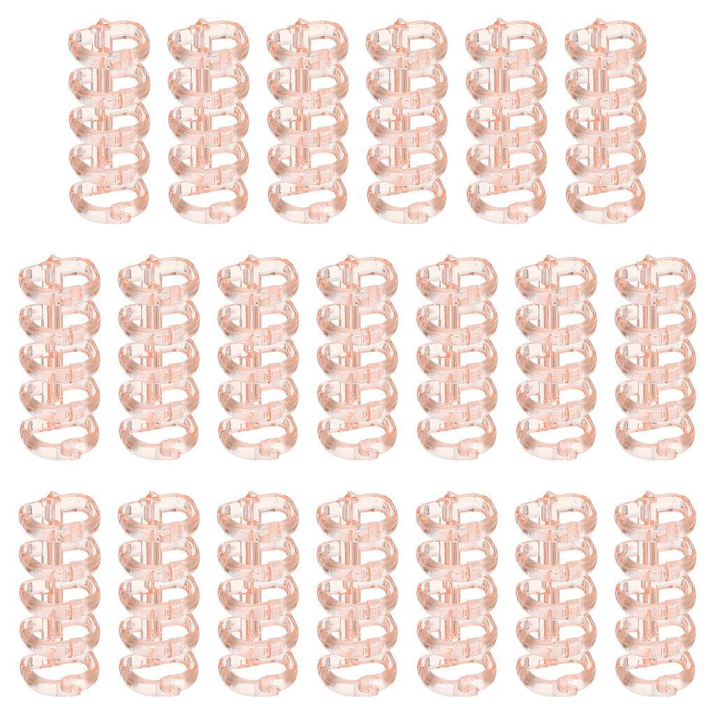 10/20Pcs 5-Ring Binding Spines Snap Split Binder Rings Plastic Round Loose-Leaf Rings Comb Folio Binder Stationery Office Supply