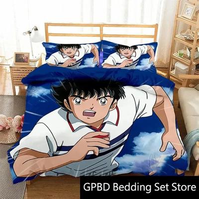 3D Print Anime Captain Tsubasa Bedding Set Double Twin King Duvet Cover Comforter Pillowcase Boys Girls Adults Bedroom