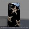 Leopard Star Glass Phone Case Suitable for Samsung Galaxy S26 S25 S24 S23 S22 S20 FE/Ultra/Plus Anti Drop Back Cover