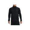 Under Armour Pique Track Jacket Breathable Zip-Up Collar Men Black 1366202-001