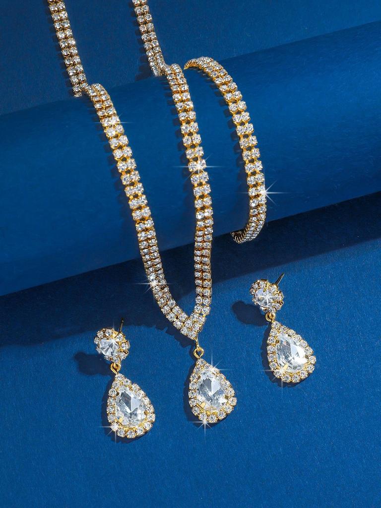 Accessories Necklace Earrings Bracelet, Wedding Bridal Jewelry Set Combination