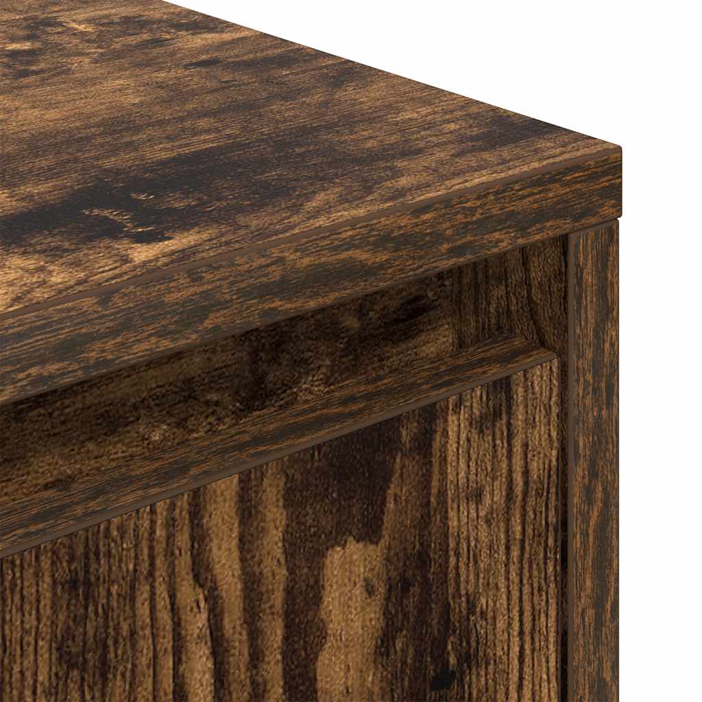 Nightstands with LED Lights 2 pcs Smoked Oak 38x34x50 cm